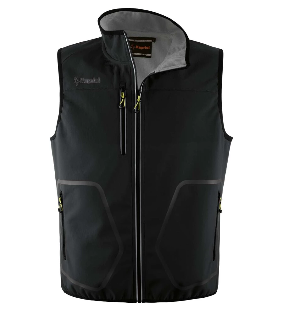 Gilet da lavoro kapriol "tech" colore nero/silver, tg m
