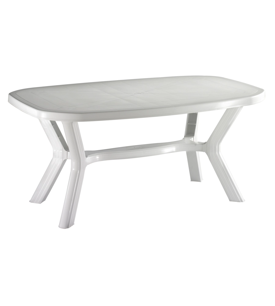 Tavolo da esterno "antibe" in polipropilene bianco 160x90x73 cm