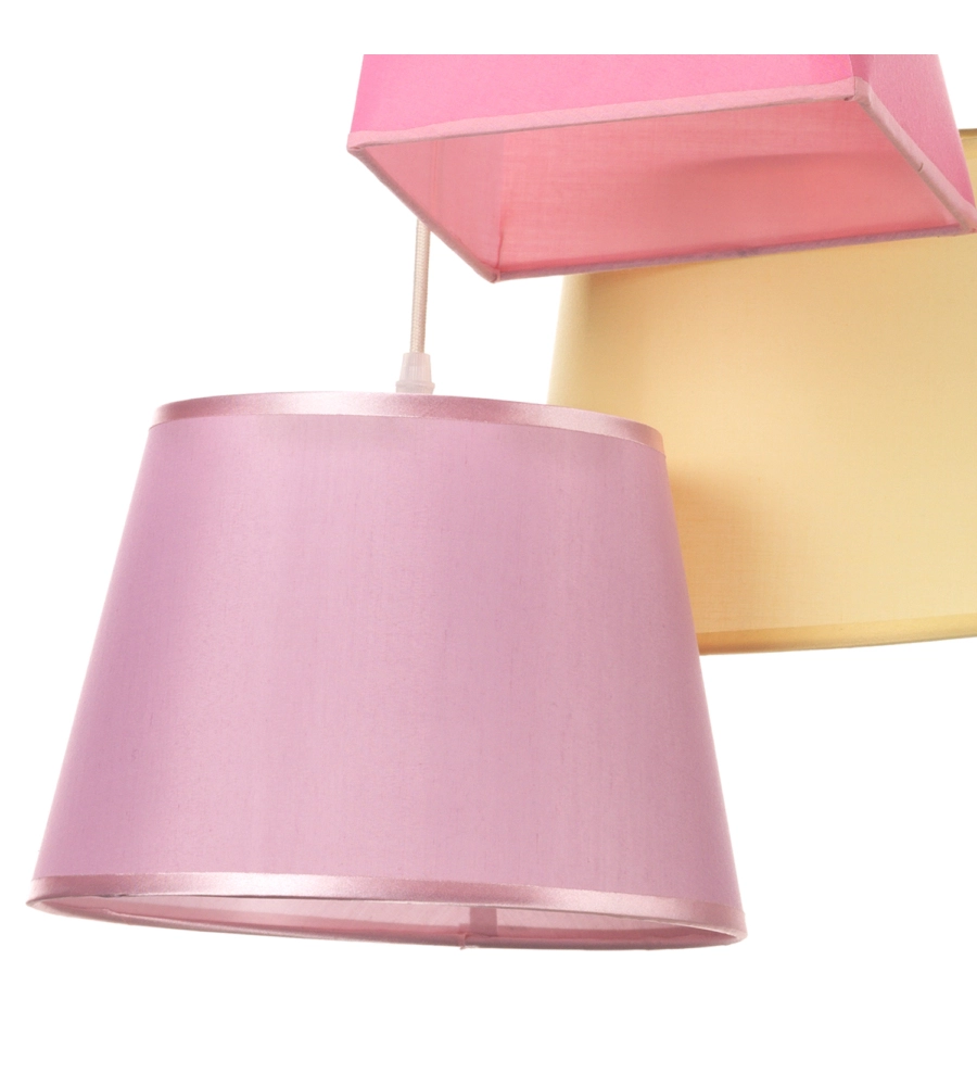 Lampada a sospensione "ninetta" multicolor, e14