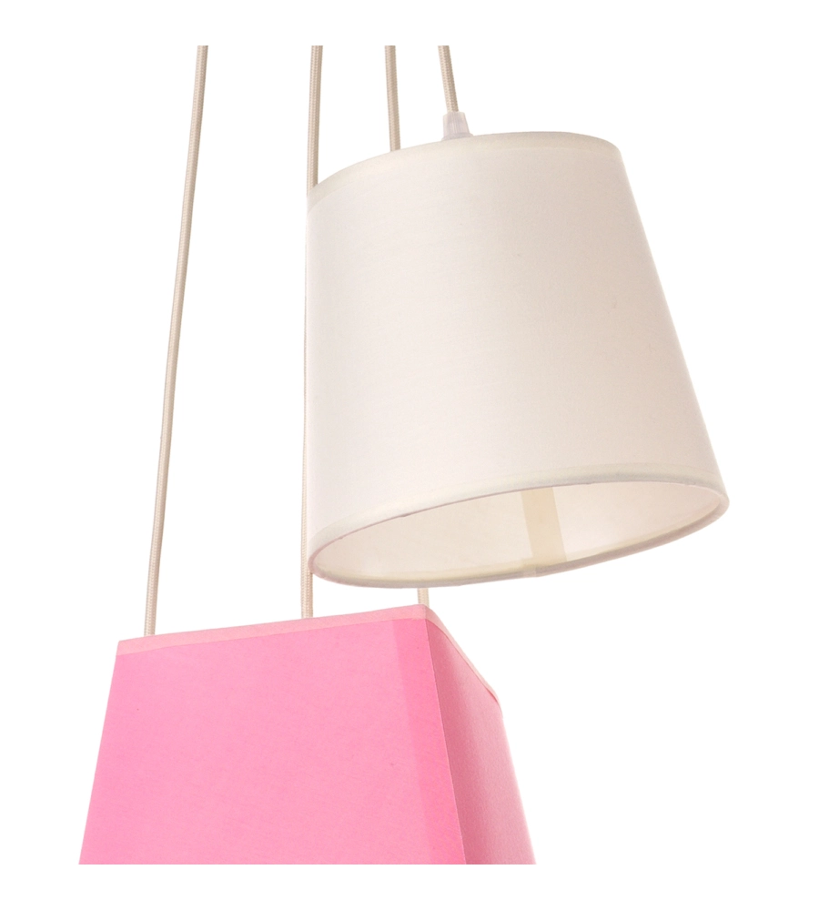 Lampada a sospensione "ninetta" multicolor, e14