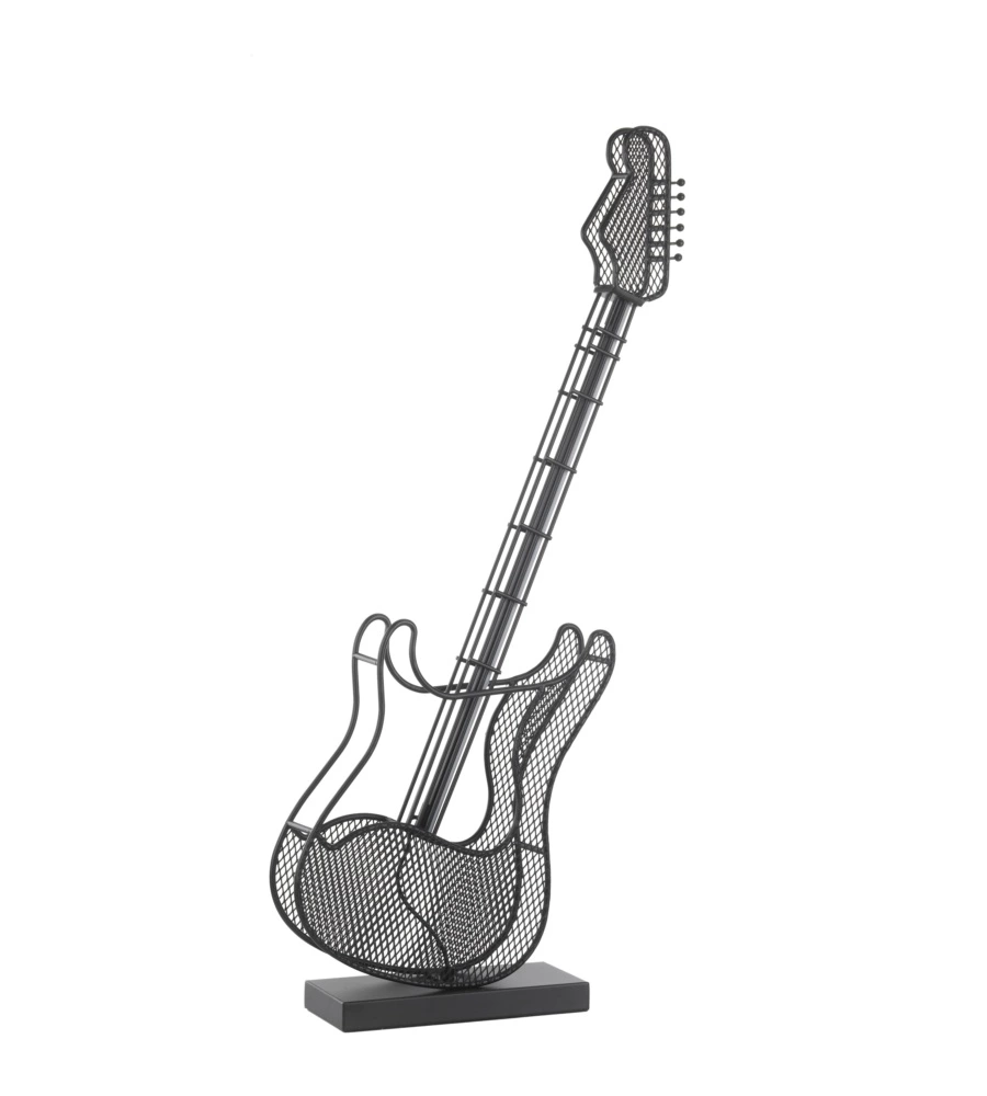Lampada da tavolo led "rock" in metallo nero, 3000k