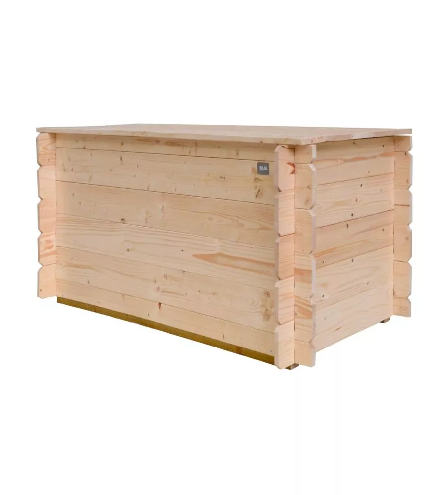 Baule da esterno alce "giove" in legno 250 lt 130x60x54cm