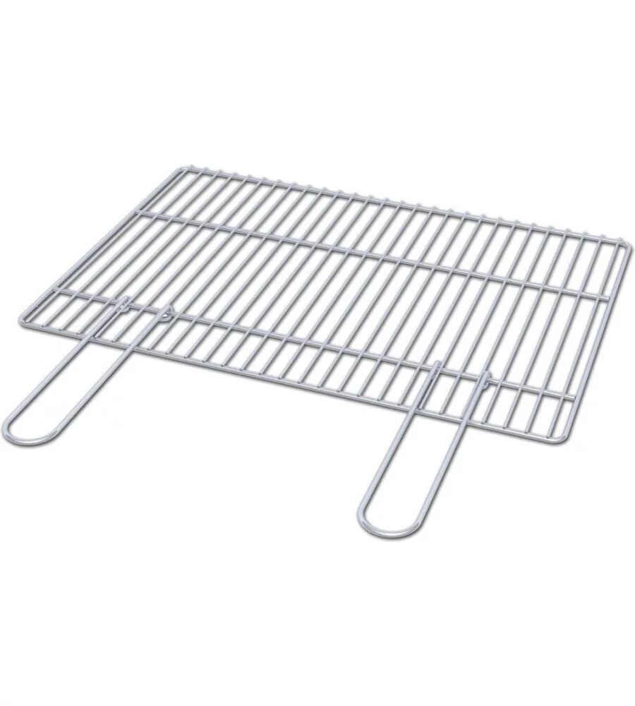 Griglia di cottura per barbecue in acciaio cromato, 45,5x40 cm - sarom fuoco