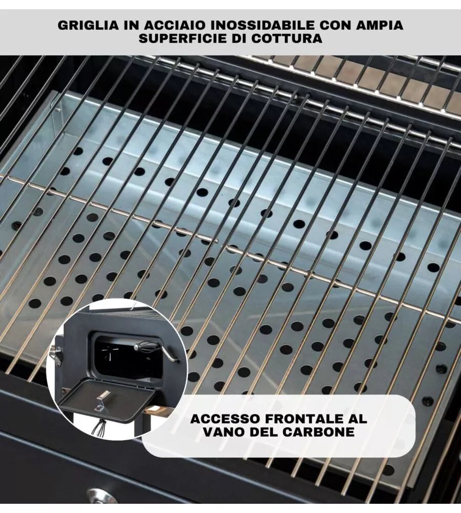 BARBECUE A CARBONE ARNOLD "PRIMO" CON GRIGLIA 41X27,5 CM