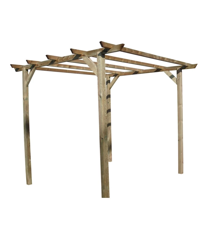 Pergola da esterno libera in legno di pino 300x300x250 cm