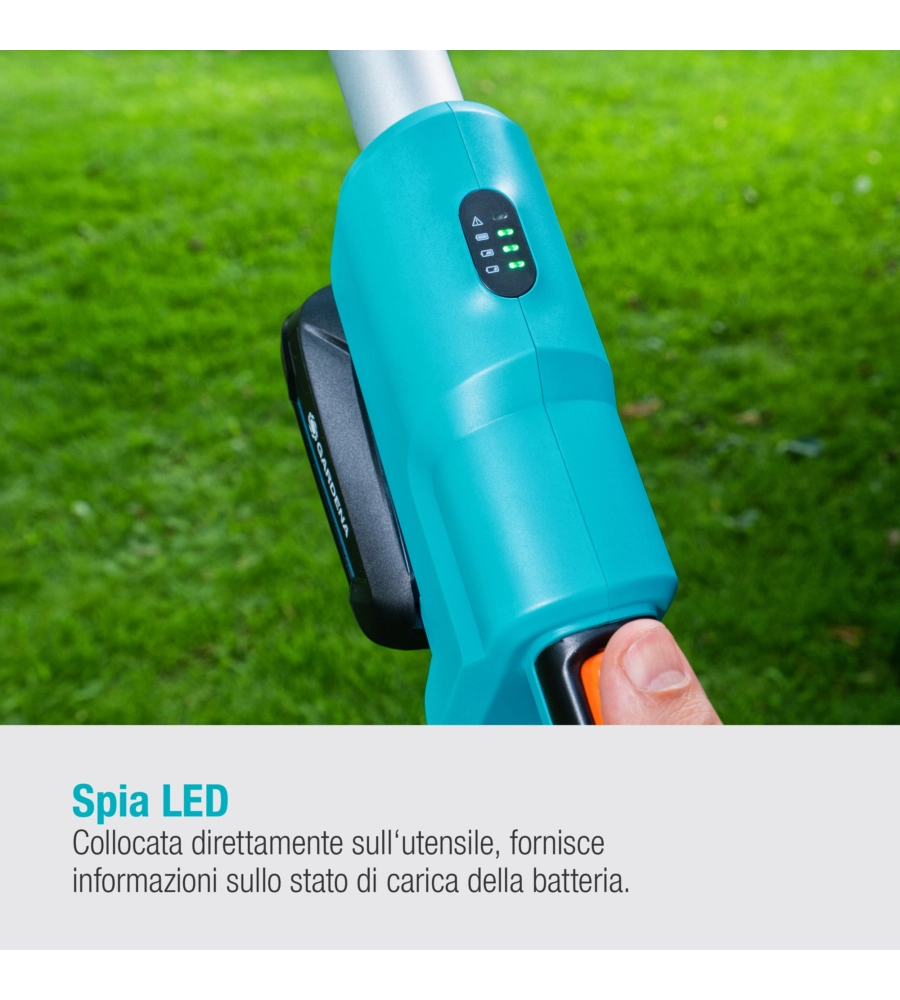 Tagliasiepi telescopico a batteria gardena "ths 42" lama 42 cm 18v, solo corpo macchina