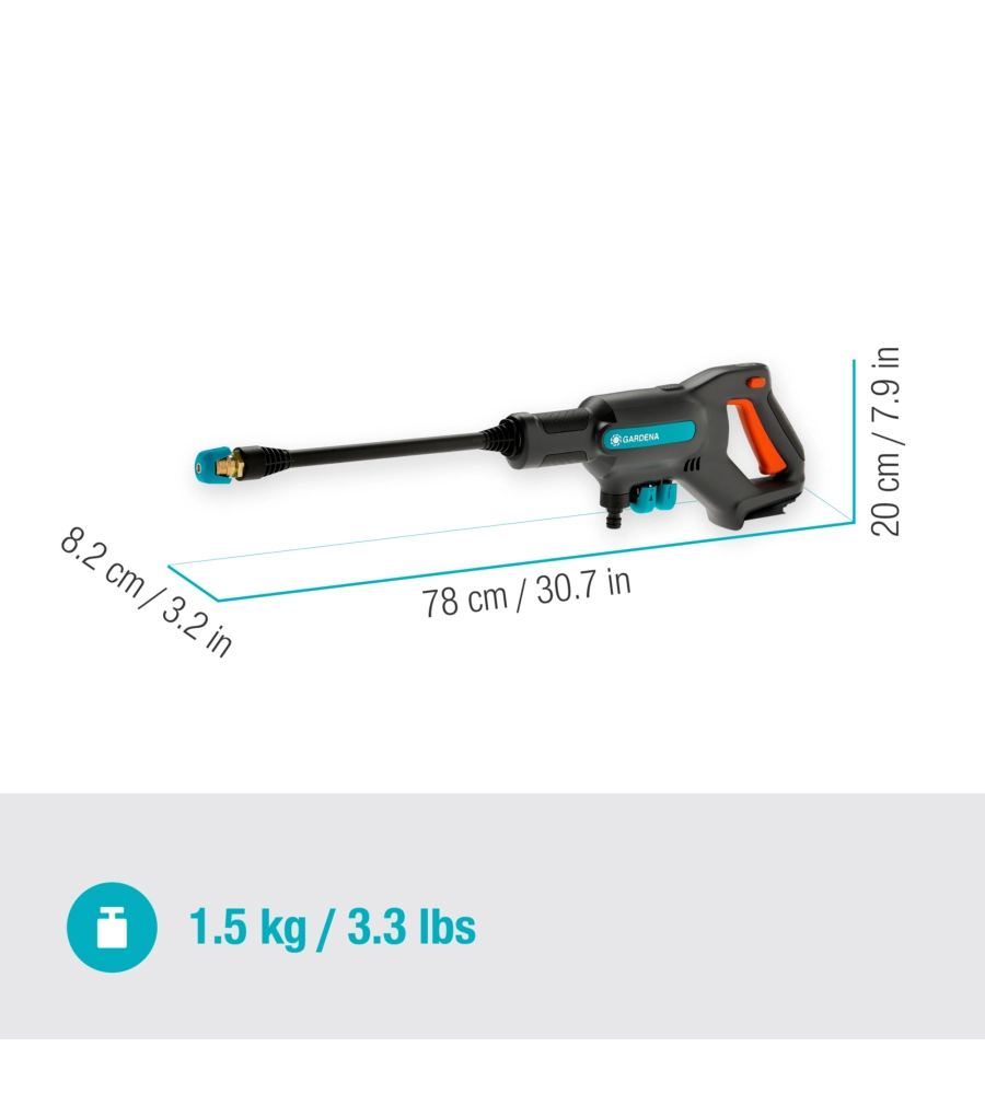 Idropulitrice a batteria a freddo 'acquaclean' 24 bar 18v, solo corpo macchina