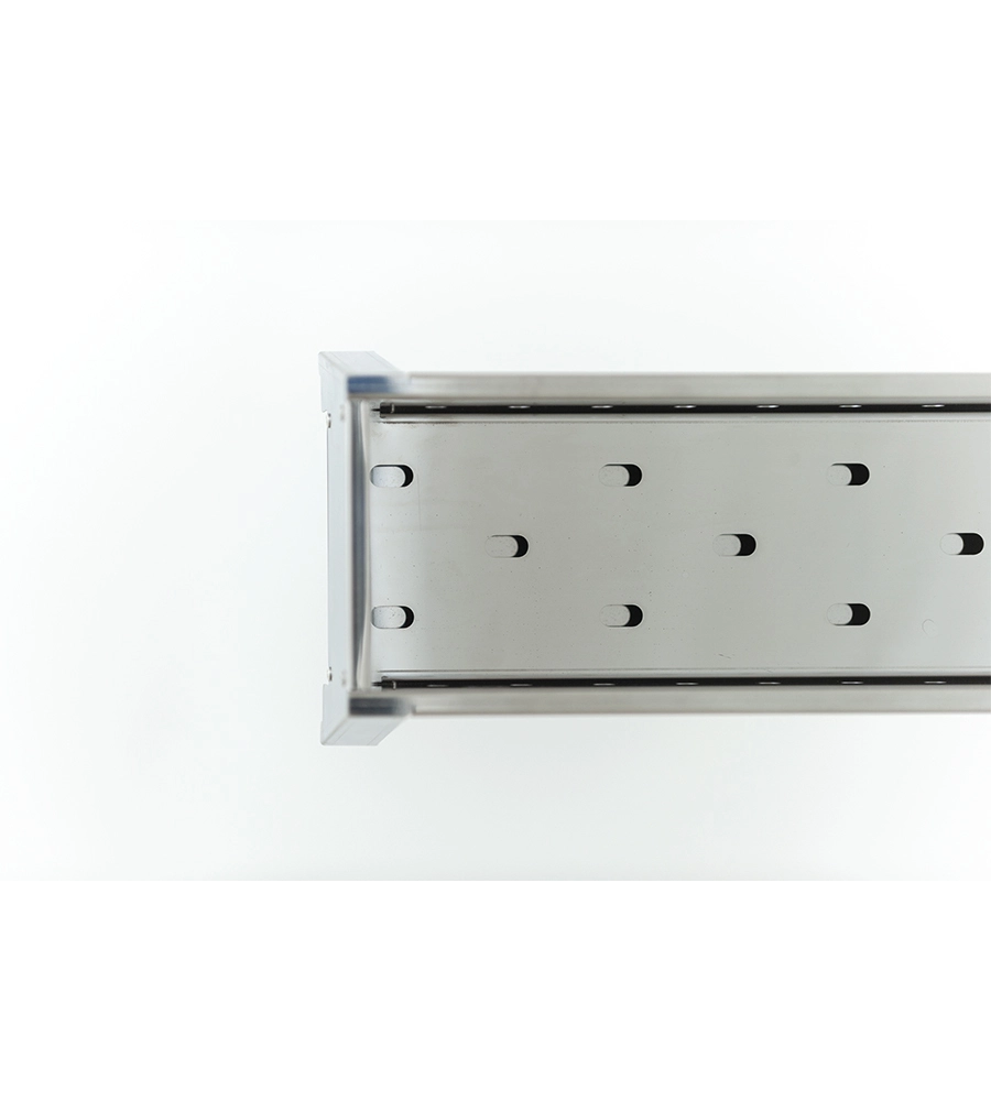 Cuocispiedini a carbonella lisa "milano 50" in acciaio inox 50x32,5x49,5 cm