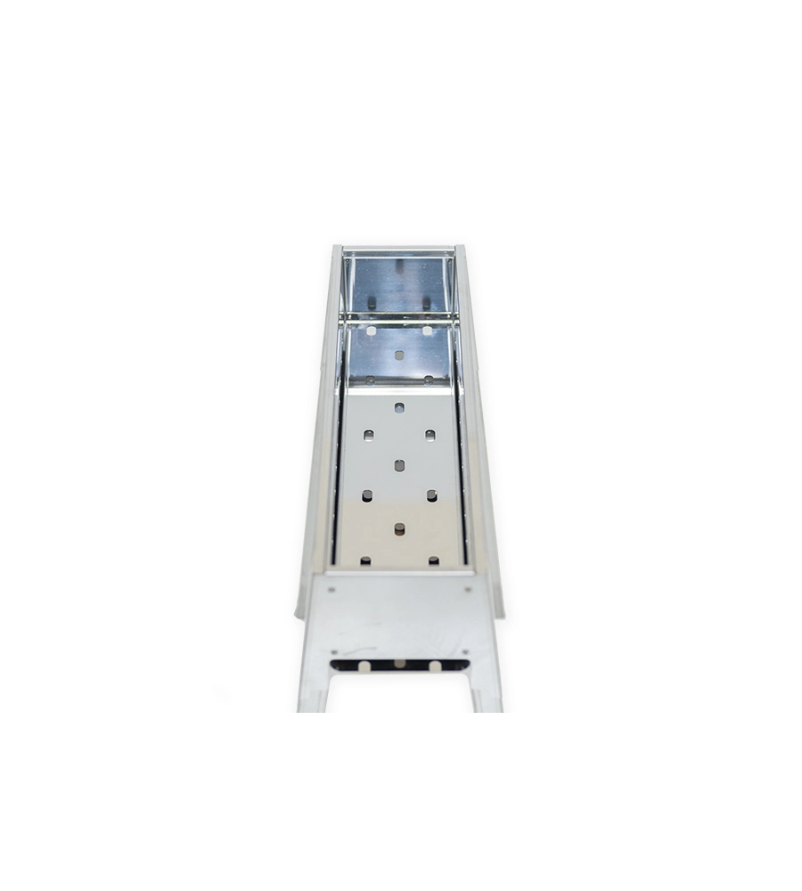 Cuocispiedini a carbonella lisa "milano 50" in acciaio inox 50x32,5x49,5 cm