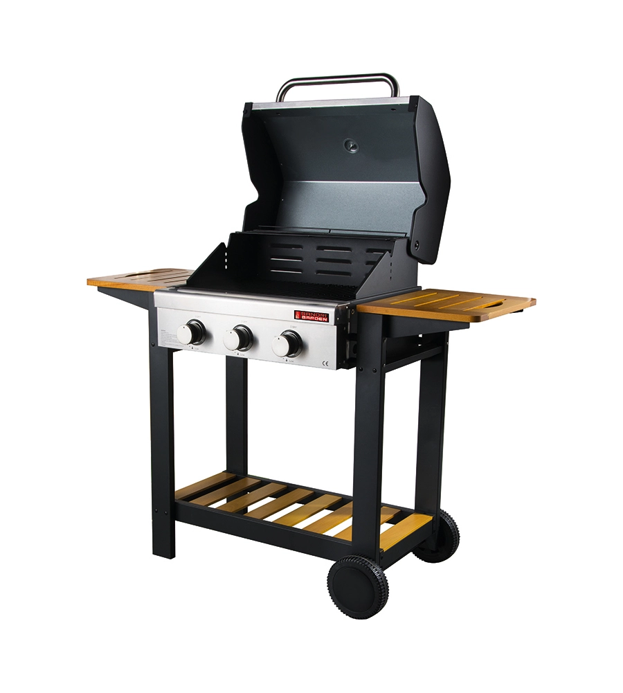 Barbecue a gas sandrigarden "oceania" 3 bruciatori 130x58x115 cm