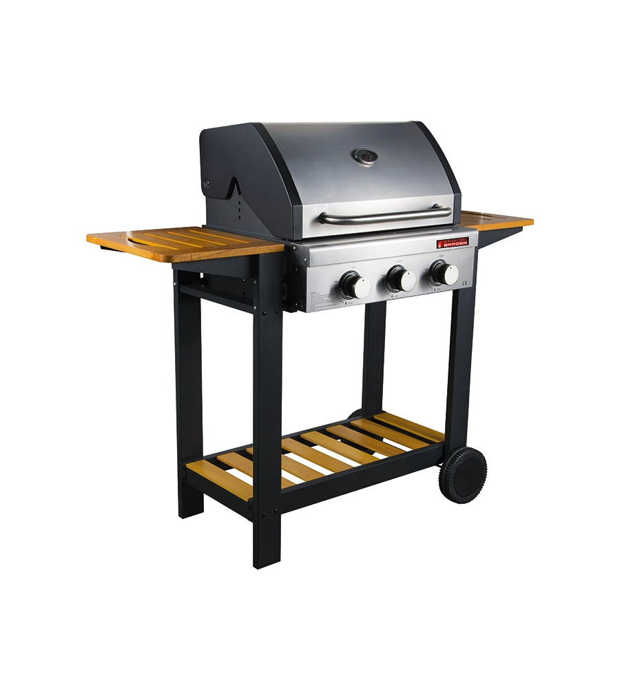 Barbecue a gas sandrigarden "oceania" 3 bruciatori 130x58x115 cm