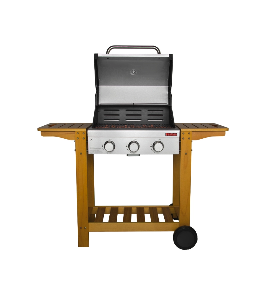 Barbecue a gas sandrigarden "australia" 3 bruciatori 130x58x105 cm