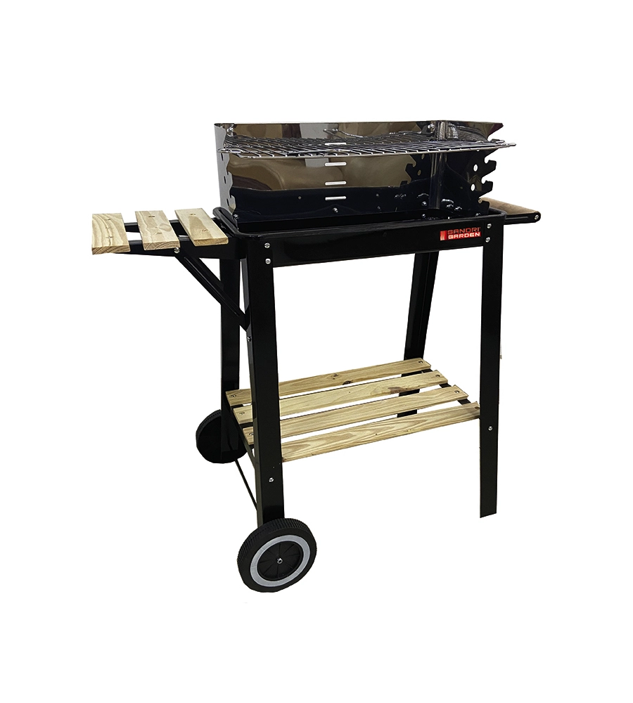 Barbecue a carbonella sandrigarden "sg 51-24" con ruote 83,5x44,5x87 cm