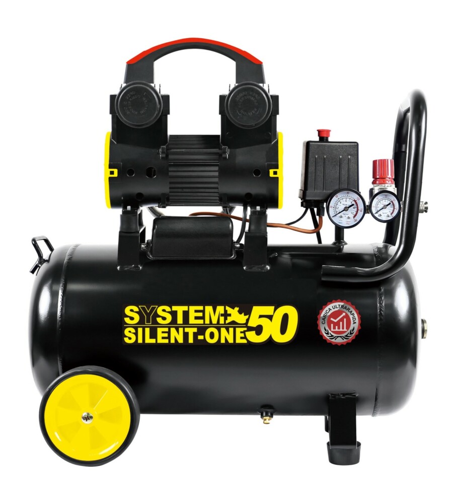 Compressore A Secco Super Silenziato 65 Db Da 50 Litri System + in vendita  online