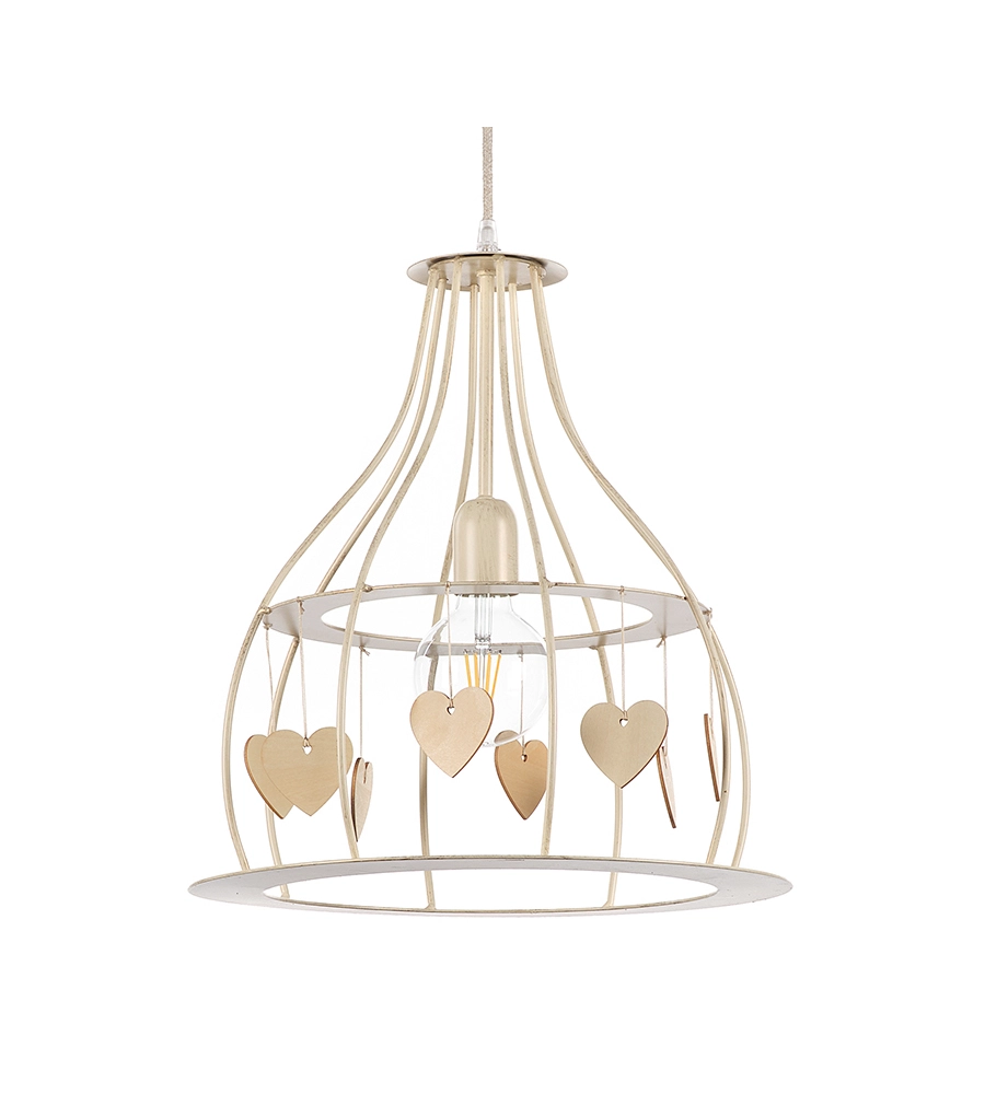 Lampadario "leonilde" avorio, e27