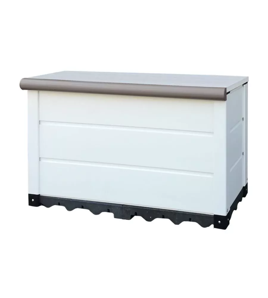 Baule da esterno garofalo "storage box tucany evo 150" in pvc bianco 150 lt 82,5x48x56 cm