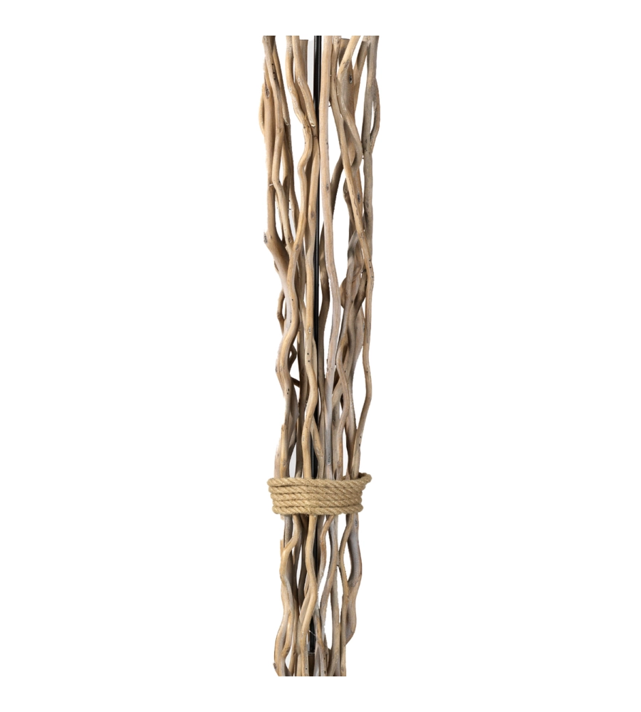 Piantana "marica" legno e tessuto, e27