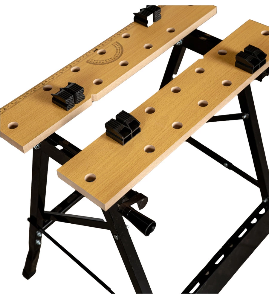 Cavalletto banco da lavoro in metallo, portata massima 100 kg - 60.5x65xh76 cm