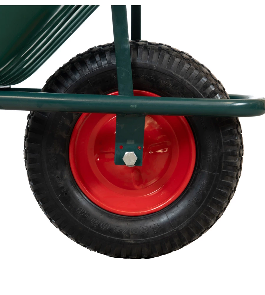 CARRIOLA DA GIARDINO EUROGARDEN CON VASCA IN PVC DA 100 LITRI E TELAIO IN ACCIAIO