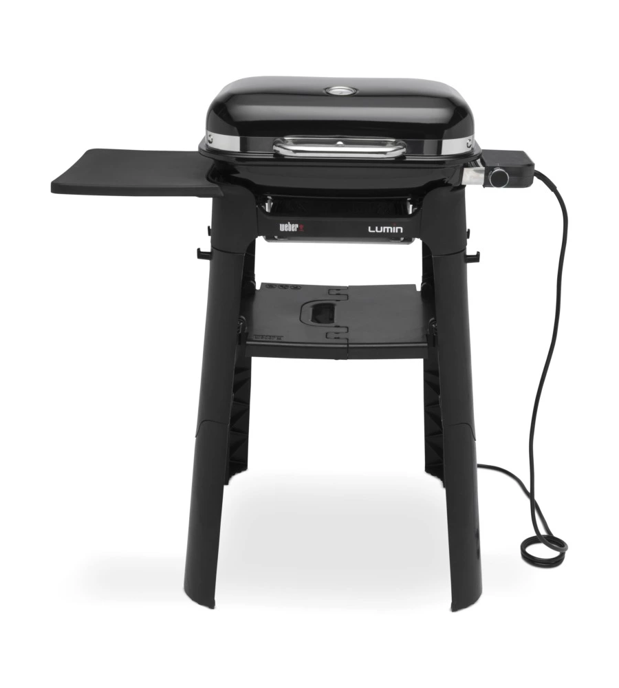 Barbecue elettrico weber "lumin compact e stand" con griglia 49,5x23,5 cm