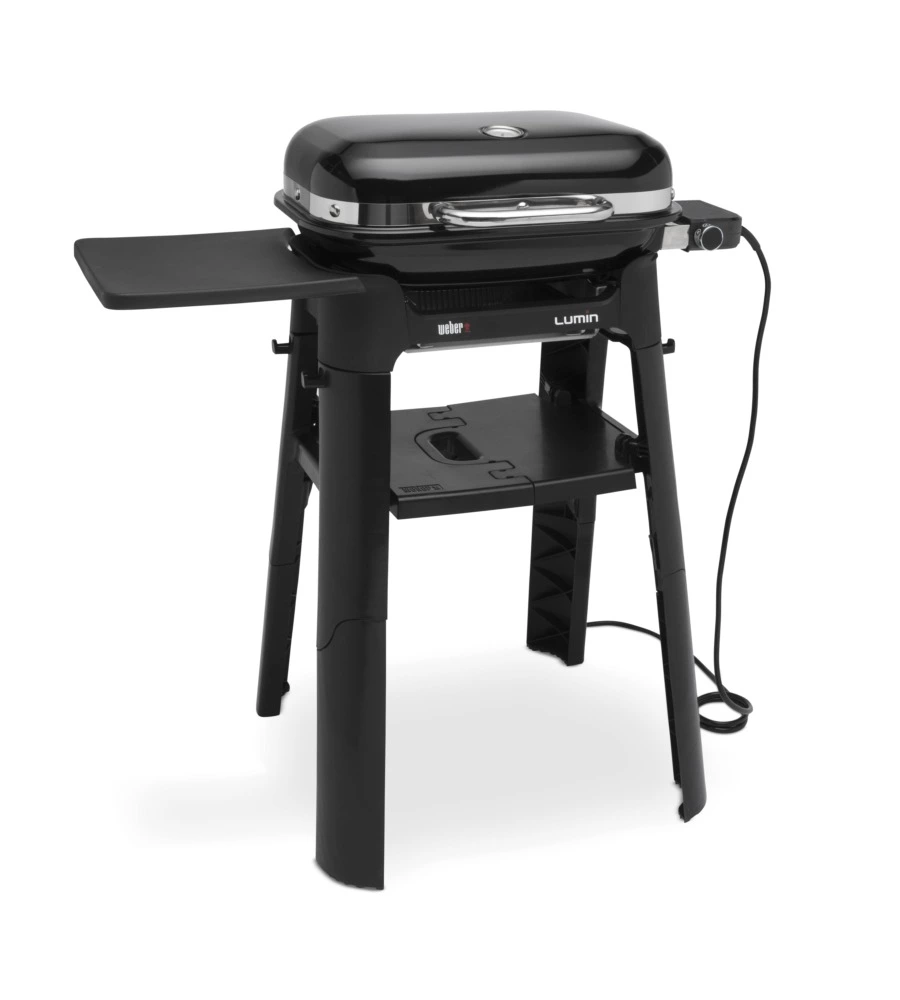 Barbecue elettrico weber "lumin compact e stand" con griglia 49,5x23,5 cm