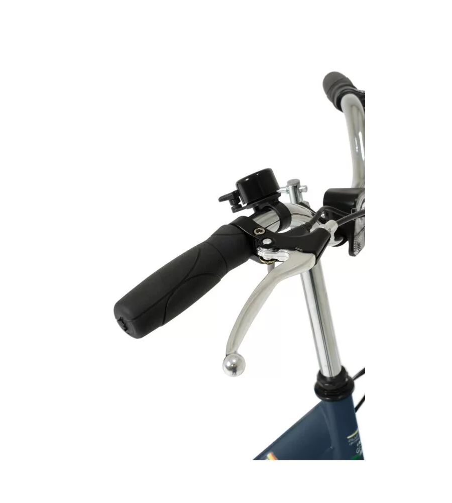 Bici elettrica e-bike city fold green nera con pedalata assistita,  autonomia 20 km  e pieghevole