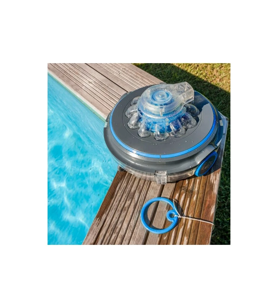 Robot a batteria pulitore automatico piscina gre "wet runner plus" 50 mq