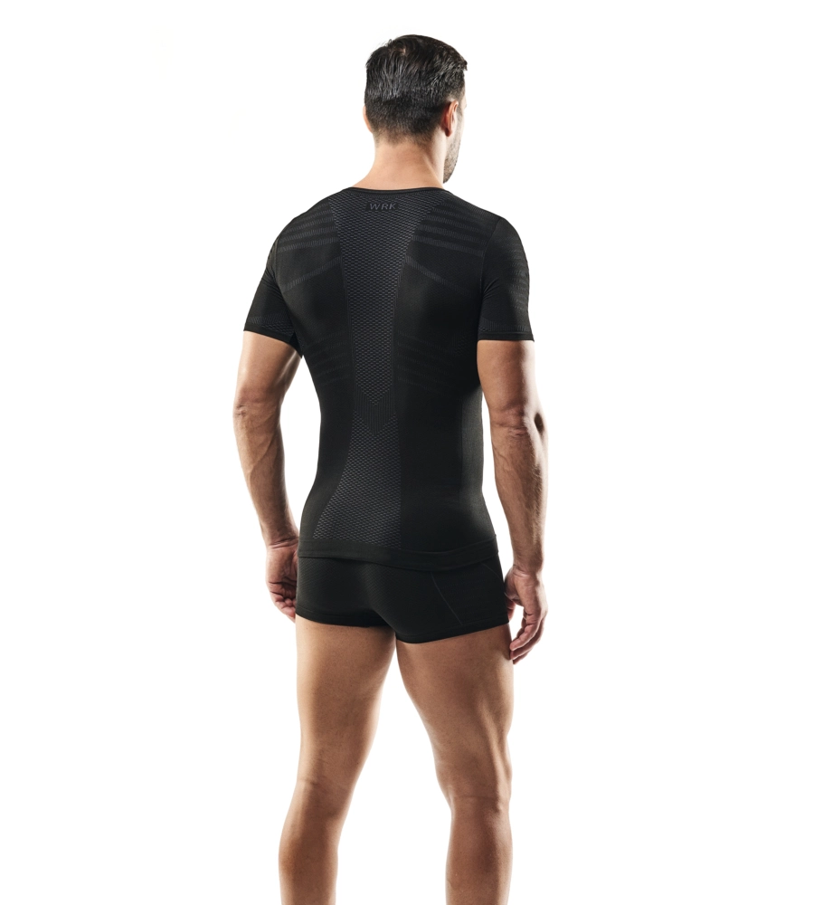 1 pezzo t-shirt uomo tecnica "wrk301" colore nero, tg l/xl - wrk
