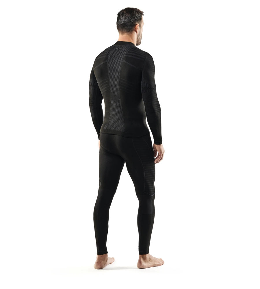 1 pezzo maglia tecnica "wrk302" nera con collo a lupetto, tg l/xl - wrk