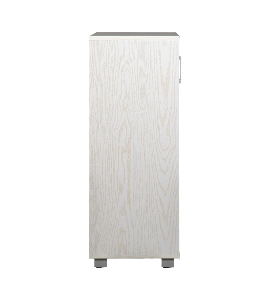 Armadio multifunzione bellahome in laminato bianco venato basso 60x35x90 cm