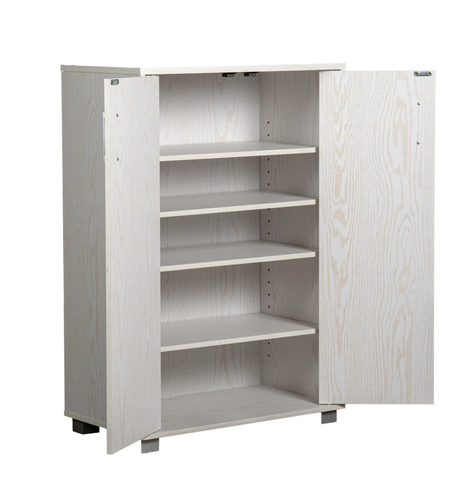 Armadio multifunzione bellahome in laminato bianco venato basso 60x35x90 cm