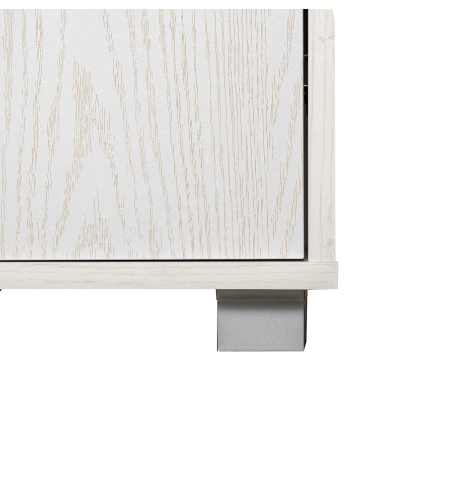 Armadio multifunzione bellahome in laminato bianco venato alto 78x35x170 cm