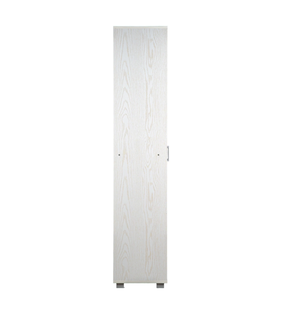 Armadio multifunzione bellahome in laminato bianco venato alto 78x35x170 cm
