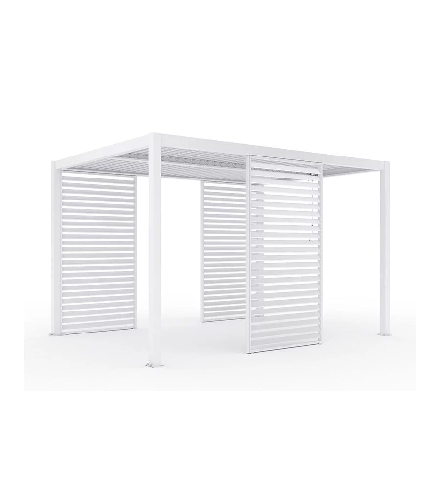 Pannello singolo fisso per pergole riviera "blind" in alluminio bianco 123x238 cm