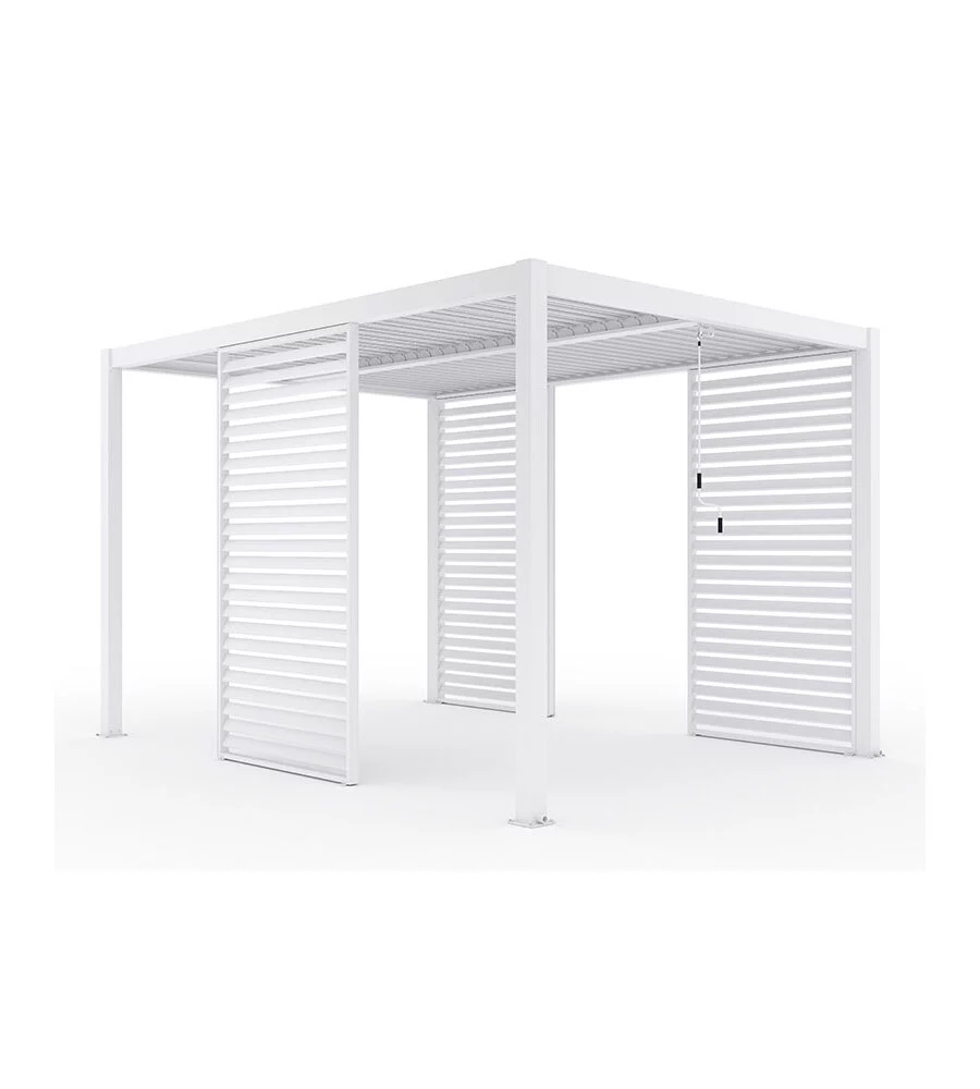 Pannello singolo fisso per pergole riviera "blind" in alluminio bianco 123x238 cm