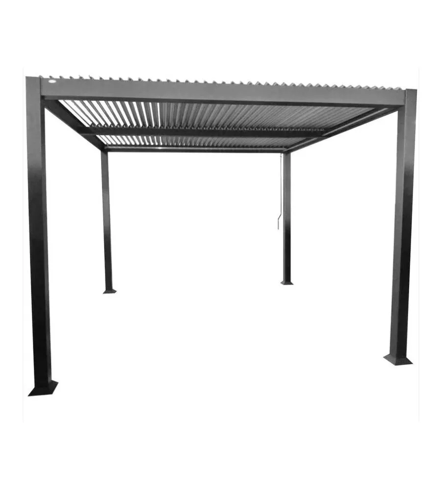 Pergola bioclimatica riviera "solanum plus" in alluminio antracite 300x400x240 cm