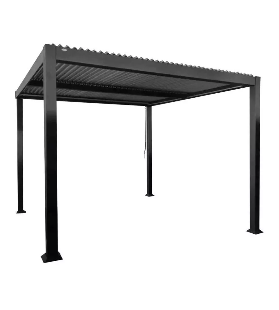 Pergola bioclimatica riviera "solanum plus" in alluminio antracite 300x400x240 cm