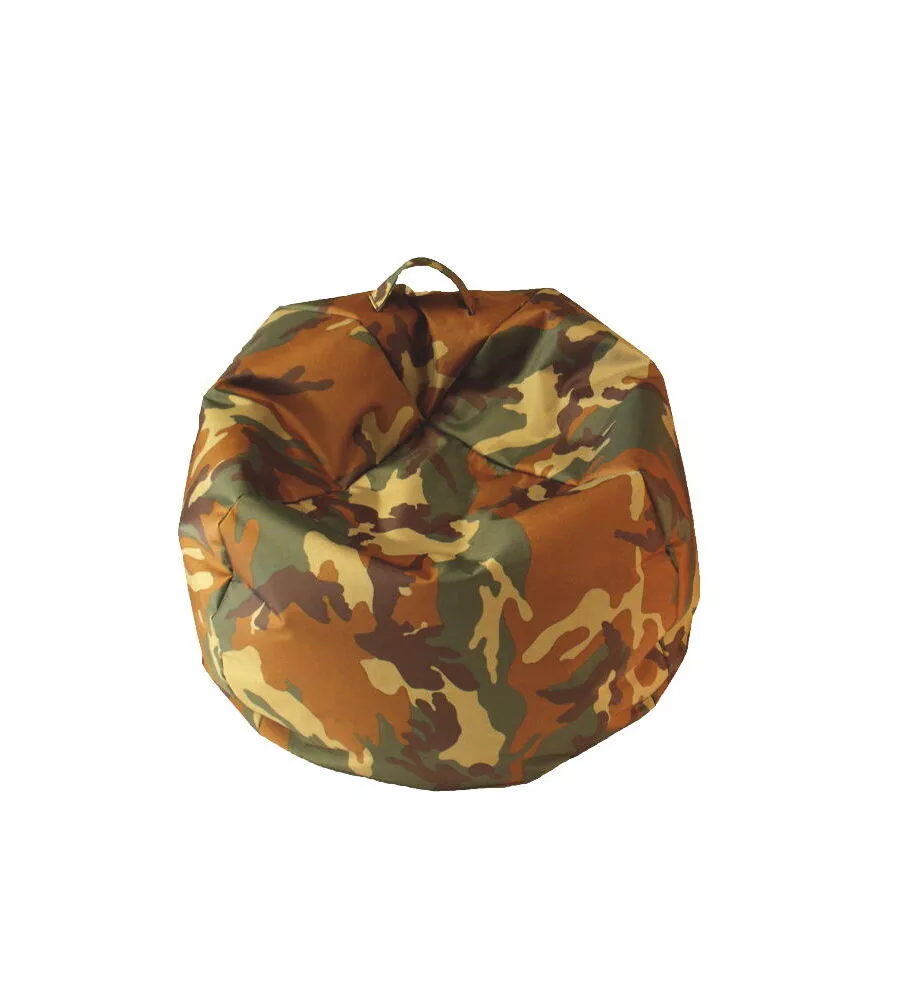 Pouf armonia "comodone" in nylon mimetico 65x65x62 cm
