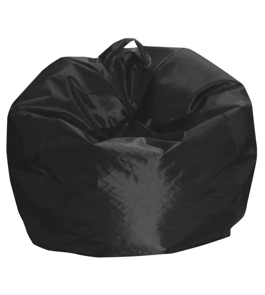 Pouf armonia "comodone" in nylon nero 65x65x62 cm