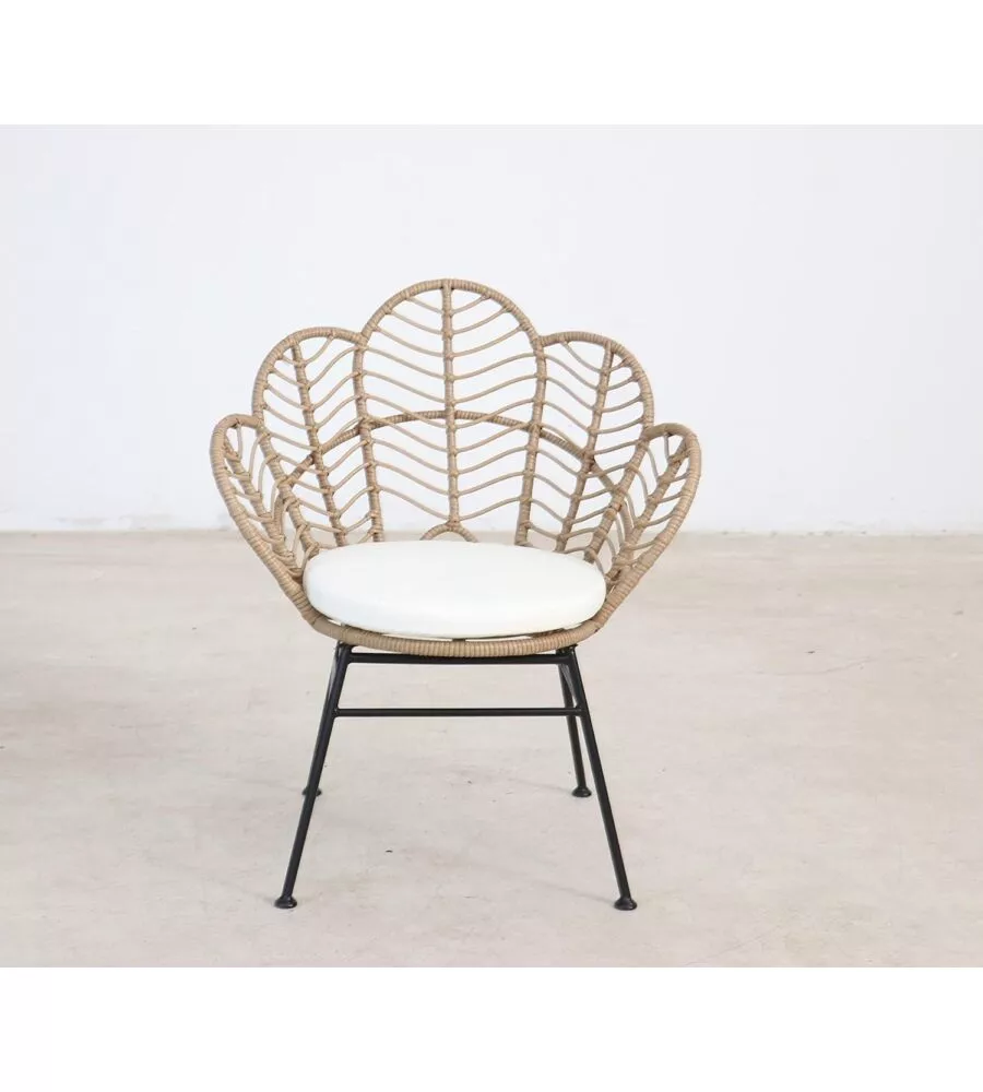Set da esterno essenza "fiji" in acciaio e polyrattan, 2 sedute