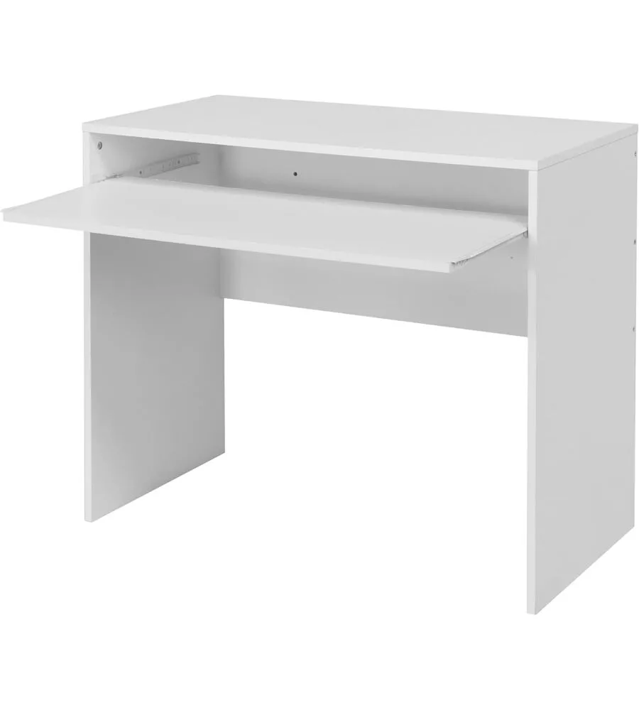 Scrivania con piano estraibile colore bianco armonia 90x45x74 cm