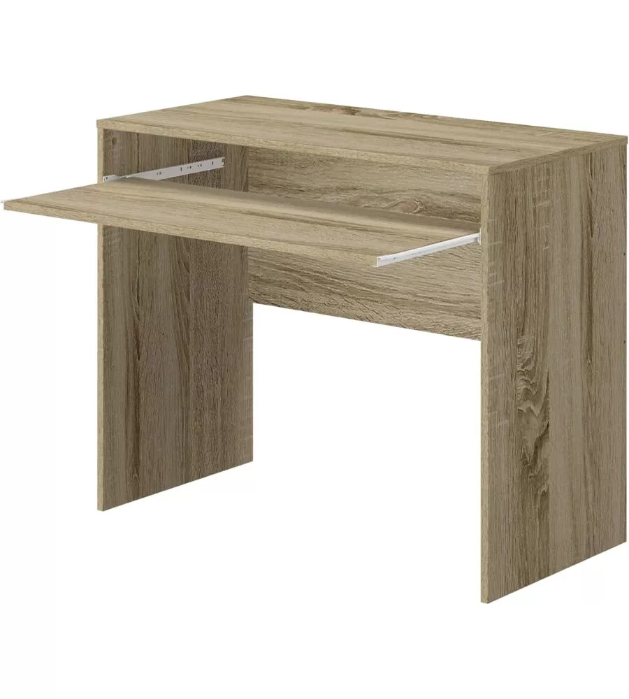 Scrivania con piano estraibile colore rovere armonia 90x45x74 cm