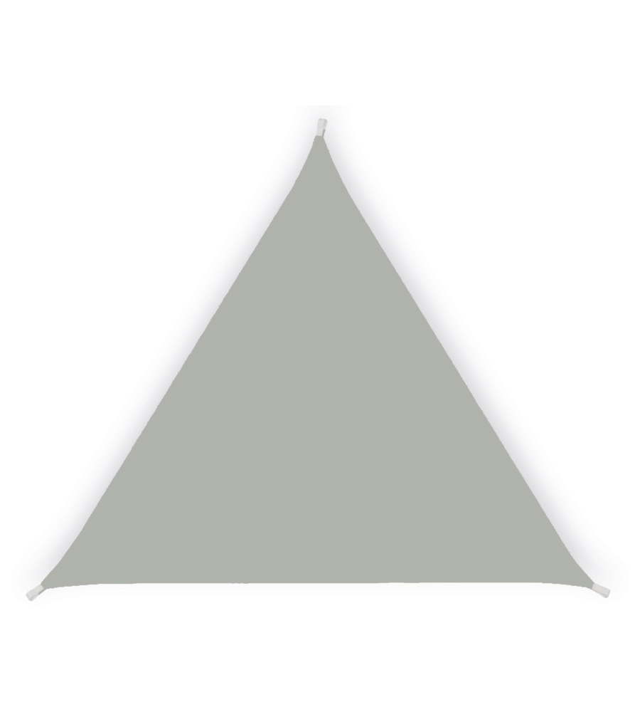Tenda vela da esterno triangolare ombreggiante essenza in poliestere colore cenere 3,6x3,6x3,6 metri