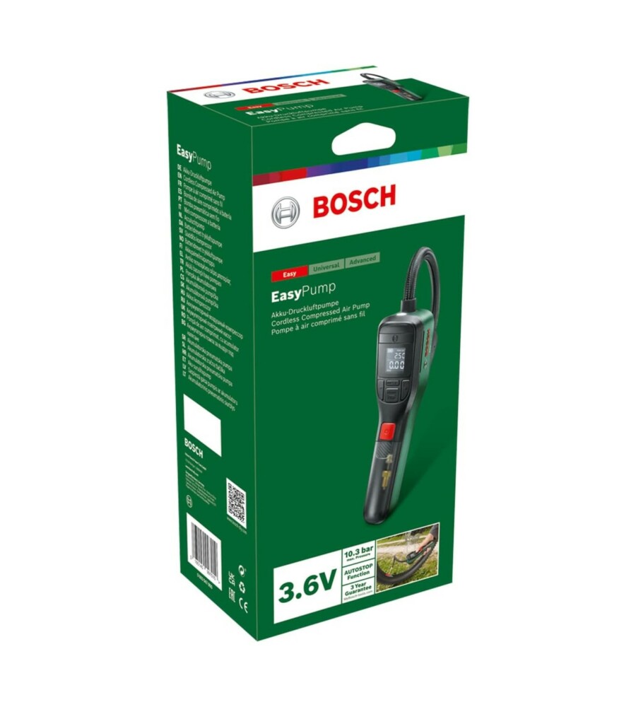 Compressore Portatile A Batteria easy Pump - 10, 3 Bar 3, 6 V 3 Ah - Bosch  in vendita online
