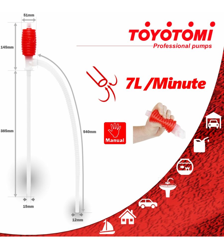 Pompa Mano Universale Per Stufe A Combustibile Liquido Zibro, 60x7x7 Cm in  vendita online