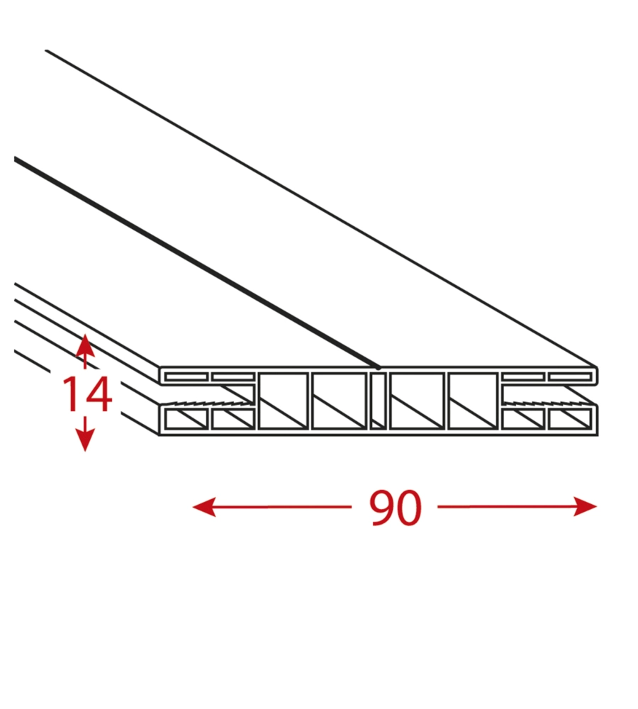 Kit telaio per porte forte "modulo" pino bianco 110x220 cm