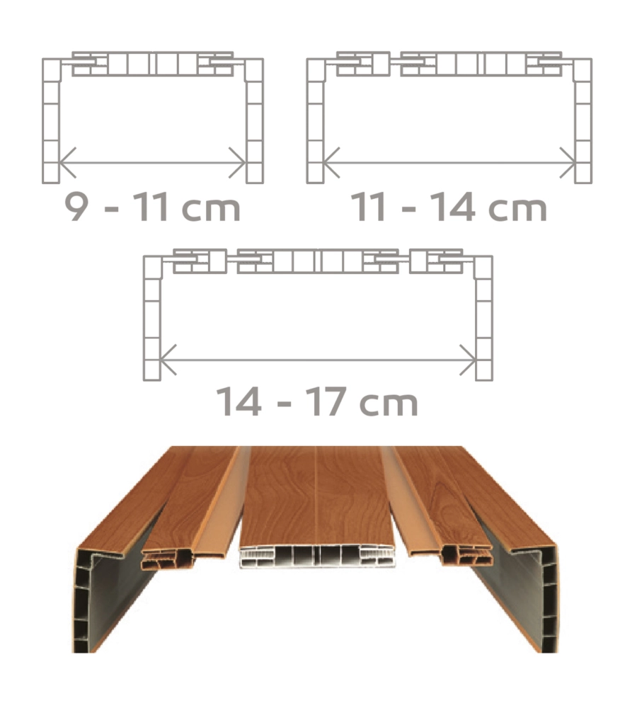 Kit telaio per porte forte "modulo" pino bianco 110x220 cm