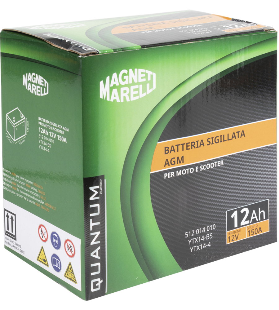 Magneti Marelli Batteria Moto E Scooter 12ah 12v 150a Tecnologia Agm  Sigillata Polo Positivo Sinistro in vendita online
