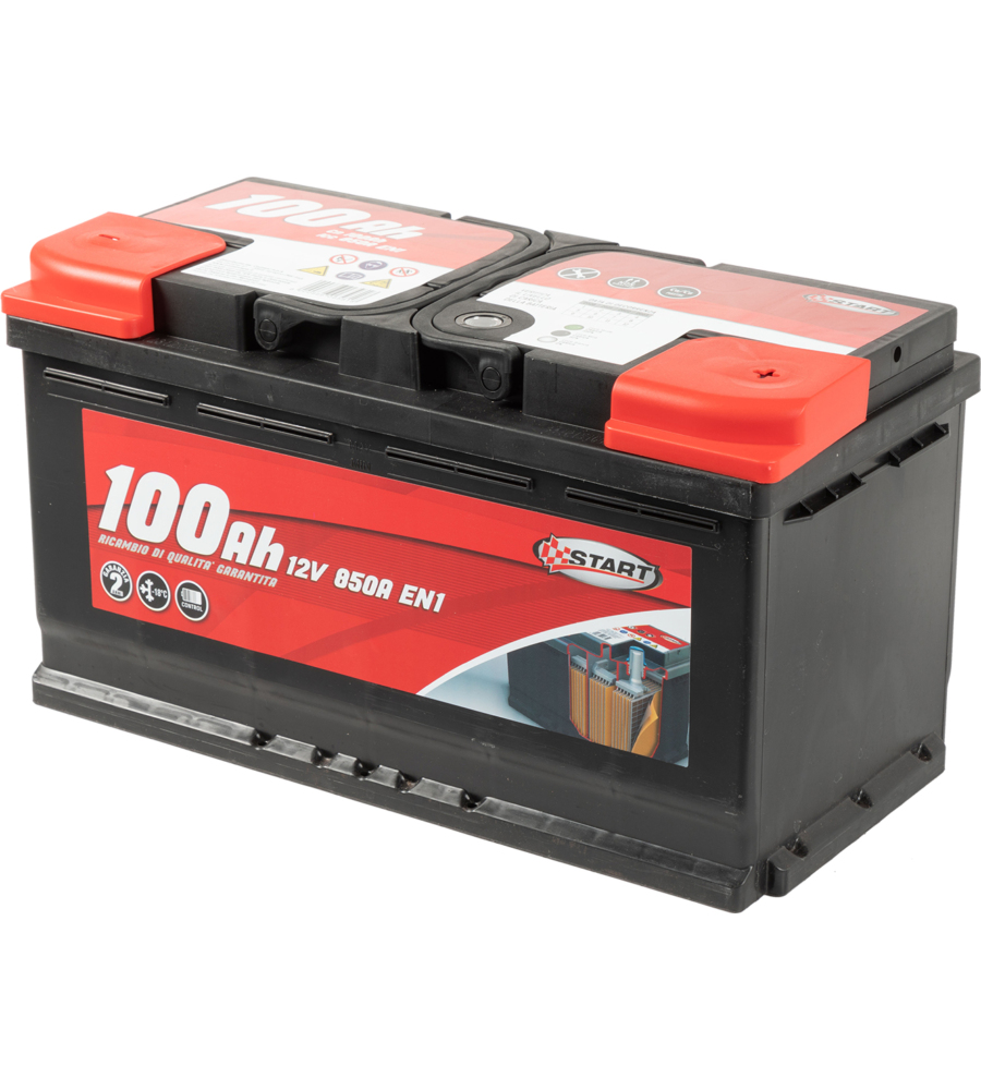 Batteria Auto 100ah 12v 850a Polo Positivo Destro Cassetta L5 in