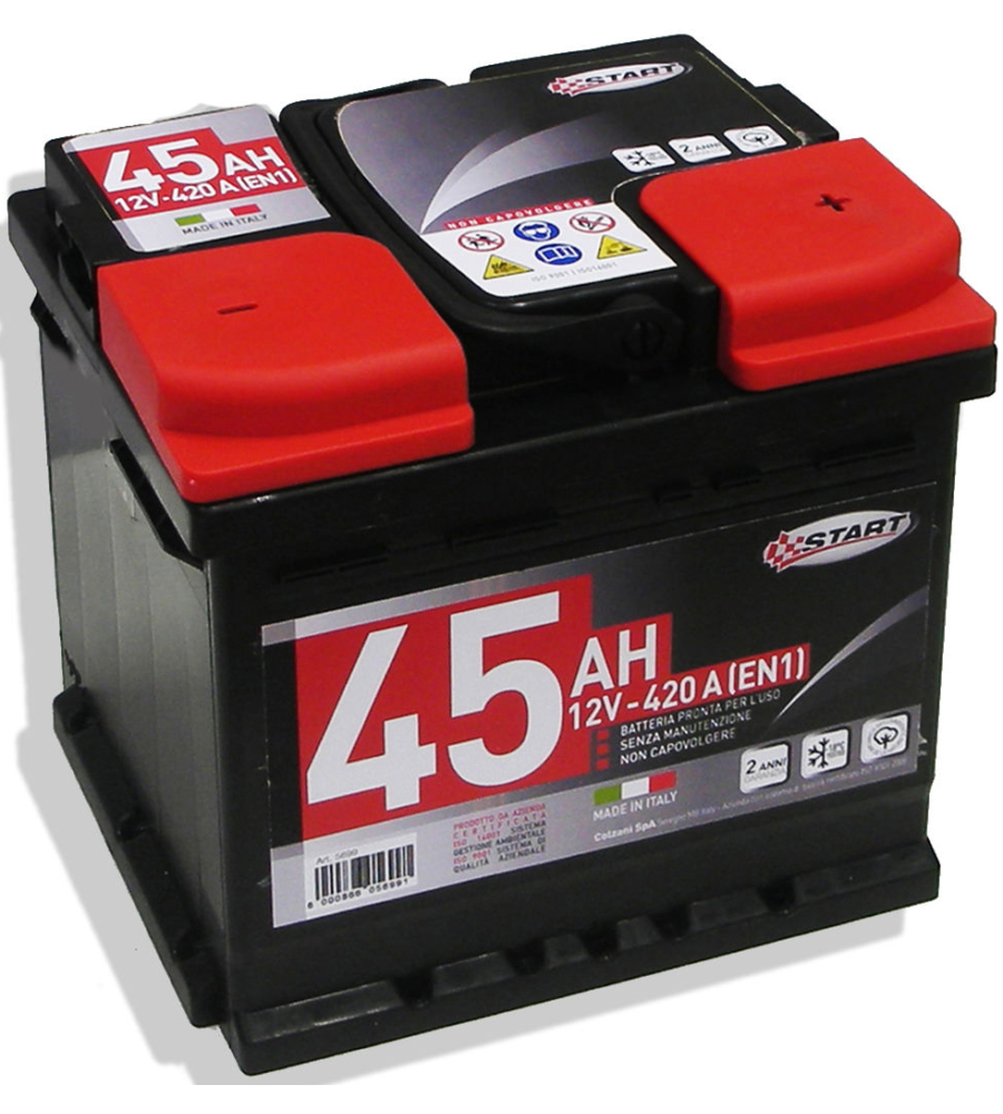 Batteria Auto 45ah 12v 420a Polo Positivo Destro Cassetta L1 in vendita  online